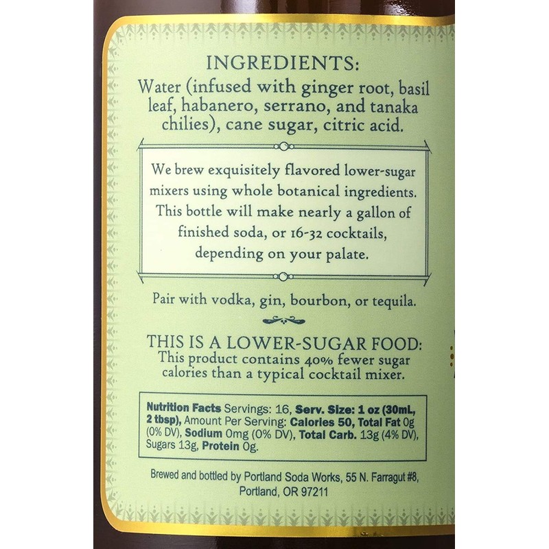 Portland Syrups Spicy Ginger Syrup (12 Fl Oz (Pack of