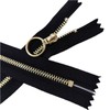 10PCS 8Inch (20cm) Metal Zippers Black#3 Golden Plated Bulk Close