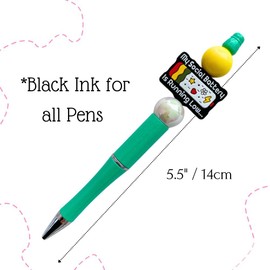 5PC Funny Bead Ink Ball Point Pens with Sayings for Adults Fun Sarcastic Humorous Hilarious Snarky Sassy Rude Sass Cool I May Be Wrong But I Doubt It Office Coworkers Stationery Gift for Women