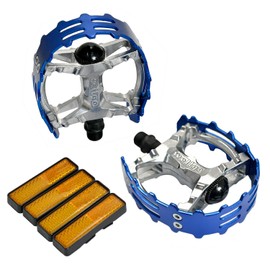 Wellgo Oldschool BMX MTB XC-II Bear Trap 9/16 Inch Bicycle Pedals, Blue, WE2966