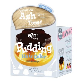 eZn shaking pudding hair color hair dye, yellow out ash toner, 1 piece / eZn 쉐이킹 푸딩 헤어컬러 염모제, 옐로우아웃애쉬토너, 1개