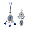 2pcs Blue Eye Owl Ornament Good Luck Attract Wealth Fashionable