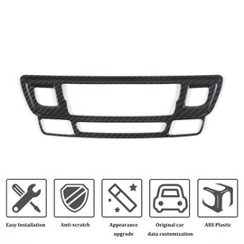 Central Control Air Conditioning Panel Cover Trim for Honda Pilot 2016-2022/ Ridgeline 2020-2023/ Passport 2019-2023, Central Control Air Conditioning Panel Cover Trim, ABS (Carbon Fibre Texture)