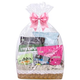 Petutu 5 Pack Large Clear Baskets Bags, Cellophane Wrap for Gift 2 Mil Thick (18"x30") 45X75CM (5)