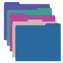 File Folder, RAZCC 150 Pack 1/3 Cut Tab File Folders Letter Size, Colored File Folders for Office Classroom Use, Colored Folders with Tabs, Assorted 5 Colors
