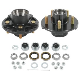 RALZAOTO 2 Sets Trailer Hub Kit 5 Bolt 4.5", 5 Lug Trailer Hub for 1-1/16"to 1-3/8"Trailer Axles 3500Lbs Trailer Idler Hub Kit with L68149 L44649 Bearings Bolt Trailer Wheel Hub Kit