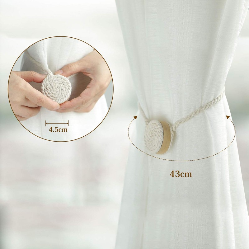 Tassel Curtain Tassel Curtain Tieback with Magnet Set of 2