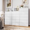 FOTOSOK White Dresser, 5 Drawer Dresser Tall White Dresser with