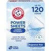 ARM & HAMMER Power Sheets Laundry Detergent, Fragrance Free 60ct,