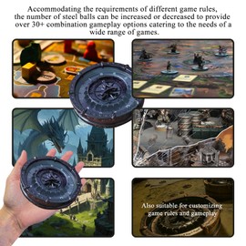 GAINFI 2025 7-in-2 Dungeons and Dragons Random Dice Roulette Dice Color Changing Dice Set D20 D12 D10 D% D8 D6 D4 Devil Deal Dice