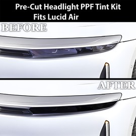 BOGAR TECH DESIGNS Full Headlight Taillight Tint Kit Compatible with Lucid Air 2022-2025, Dark Smoke
