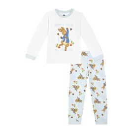 Peter Rabbit Boys Pyjamas Toddler PJ set, Ages 12 Months to 5 Years Old (4-5 Years) White