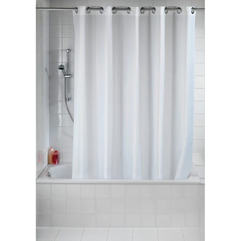 Wenko Shower Curtain Comfort Flex 180x200cm in White, Polyester 180