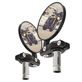 Oxford OX577 Unisex Motorcycle Bar End Mirrors, black, One Size UK
