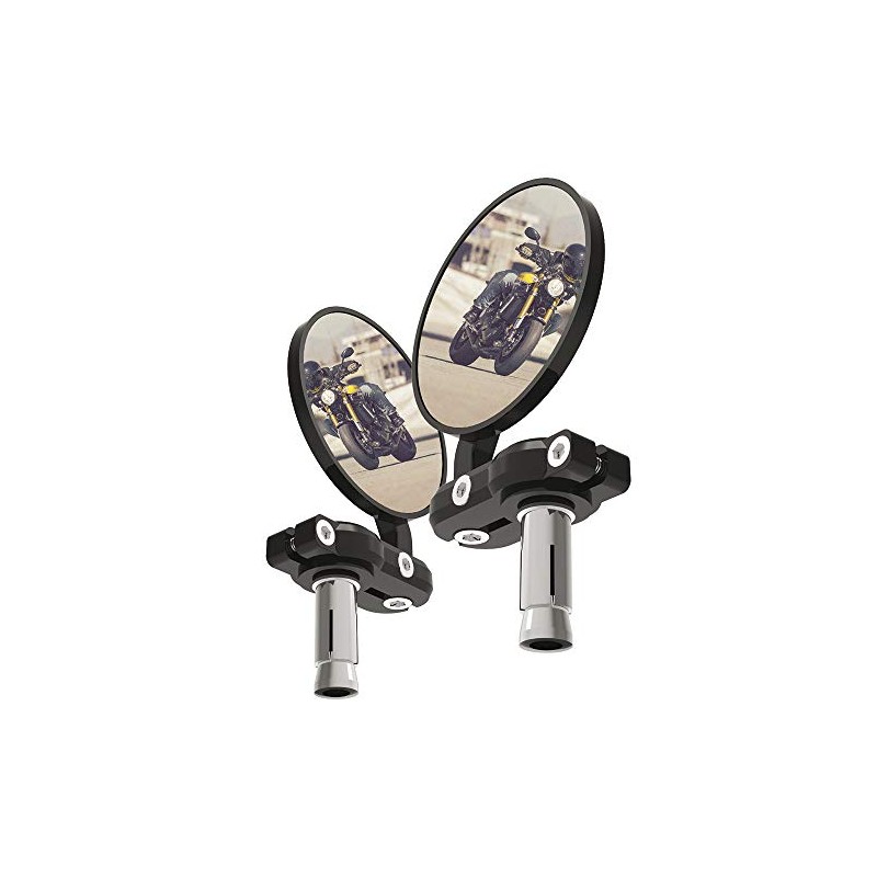 Oxford OX577 Unisex Motorcycle Bar End Mirrors, black, One Size