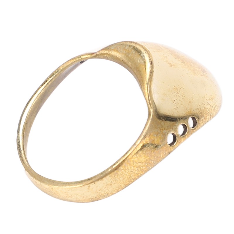 Brass Archery Thumb Ring Portable Finger Protector with Anti Lost