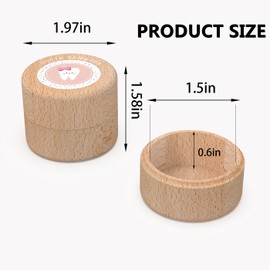 mankafre Tooth Fairy Box, Wooden Tooth Holder Tooth Cute Tooth Keepsake Box Tooth Storage Collection Box Baby Tooth Saver Container Box for Kids Boys and Girls Gift, Pink