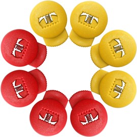 Jomeya Glove Locks, Lace Locks for Baseball Glove 8 Pack, No More Knots Required, Universal Fit for Baseball and Softball Gloves (Red-Yellow)