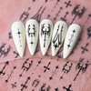 CHANGAR Cross Nail Stickers, Black Cross Nail Decals Gothic Cross