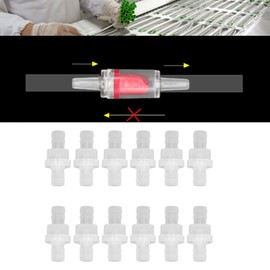 12pcs Non Return Valve Aquarium Check Valve Pp One Way Valve for Fish Tank Chemical Industry (10mm)