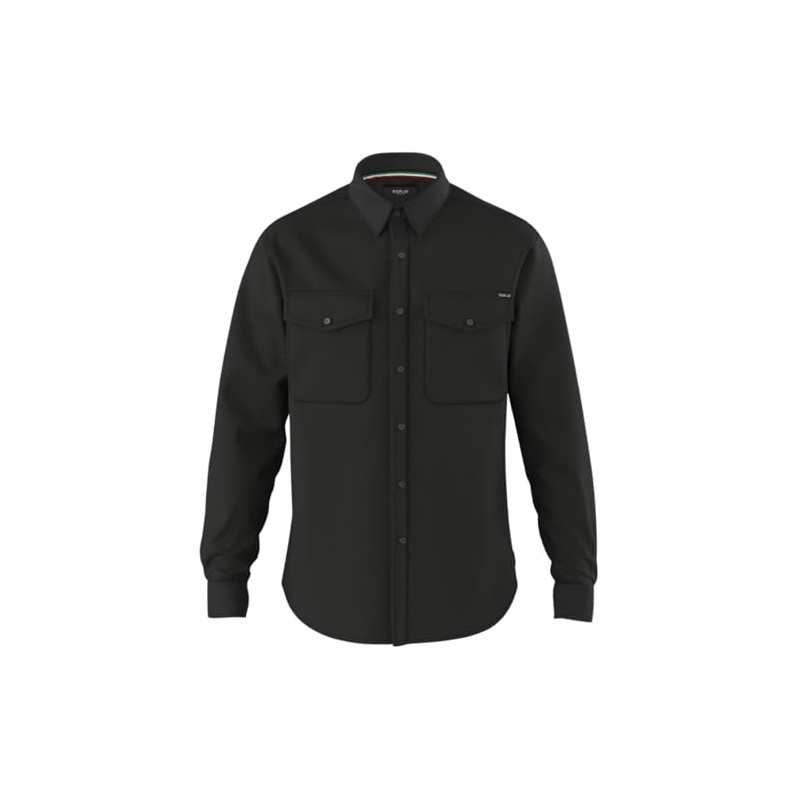 Replay Men's Shirt with Chest Pockets, Black 098 (Black), M