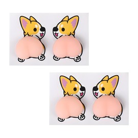 2pcs Cute Car Door Edge Protector, Soft Rubber Edge Trim Creative Squeeze Toy Trim Guard Anti-Collision Decorative Strip Auto Car Door Handle Protectors for Daily Use