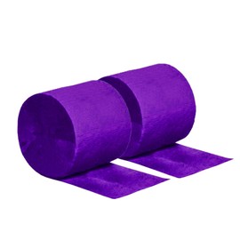 YESON Purple Crepe Paper Streamers Party Streamer Decorations,6 Rolls,1.77 in X 82 ft