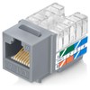 Everest Media Solutions 90° Angled CAT6 Keystone Jack in Grey