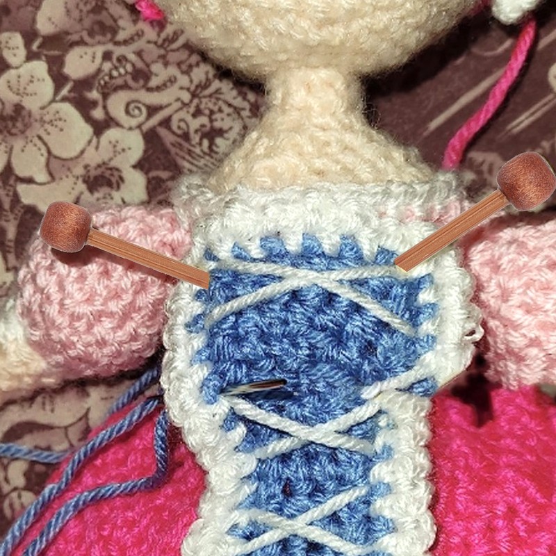 Mini Knitting Tools Set Single Pointed Knitting Needles and 6