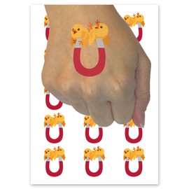 Chick Magnet Funny Joke Chickens Temporary Tattoo Water Resistant Fake Body Art Set Collection - 54 1" Tattoos (1 Sheet)
