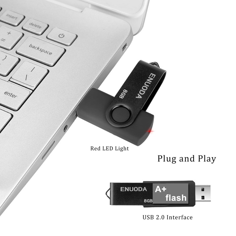 8GB Flash Drive ENUODA 1 Pack Thumb Drive 8GB USB