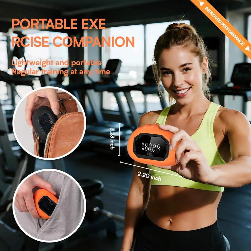 HICHOR Hand Grip Strength Tester Trainer - Strength Dynamometer for