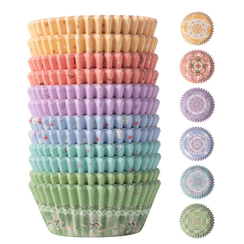 600Pcs Standard Size Cupcake Cases, Disposable Cupcake Baking Liners Cups