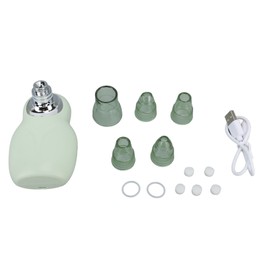 Heating Vacuum Blackhead Remover Gentle Micro Bubble 3 Suction Levels Facial Blackhead Remover 5pcs Suction Heads
