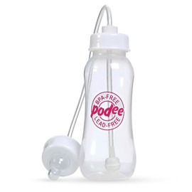Hands-Free Baby Bottle - Anti-Colic Self Feeding Baby Bottle System 9 oz (1 Pack - Podee Pink)