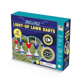 Buddy & Barney Light Up Lawn Darts, Outdoor Garden Game for Children, Family Activity, Backyard Game for Kids and Adults