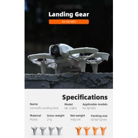 CERFFOOL Landing Gear for DJI NEO 10 mm Landing Feet Protective Bar for Camera Scaffolding Drone Accessories (Grey)
