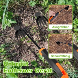 ROTKUSZ Gardening Hand Weed Remover, Stainless Steel Weeder with Long Handle, Joint Scraper with Handle, Garden Tool Weed Remover