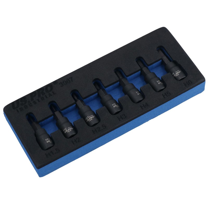 Metric MM 1/4in Drive Impact Allen Hex Key Sockets 1.5mm