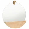 ZJMTOCYU Enhance Home Decor with 13.8" Round Wall Mirror, Solid