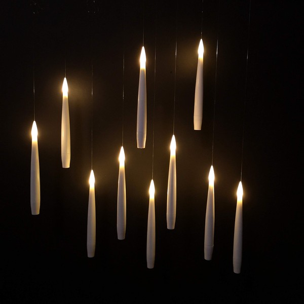 Premier Lot de 10 bougies flottantes de 15 cm avec télécommande ON-OFF (LB192205)