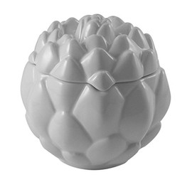 SUMMIT COLLECTION White Ceramic Artichoke Storage Container, 3 Cup