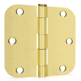 6 Pack goldenwarm 3-1/2'' Door Hinges Brass Hinges Bright Polished Brass Interior Door Hinges with 5/8" Radius Corners Gold Door Hardware