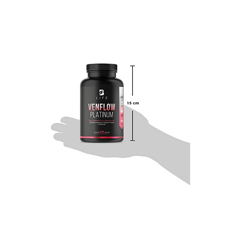 B Life Venflow Platinum con L-Arginina y Resveratrol 240 Cápsulas