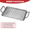 WillBBQ Heavy-Duty BBQ Grill Plate Topper – Stainless Steel Tray