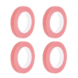 sourcing map 4 Pcs 0.4 Inch Wide 14 Yards Pink Masking Tape Painters Tape Rolls for Home Office Commercial Contractor Clean Drip-Free Painting Wide Crepe Paper