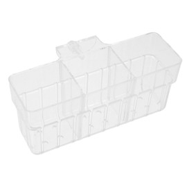 Generic Transparent Hydroponic Plant Basket for Fish Tank Wall Mounted Aquarium Planter Cup with Three Compartments for Multiple Aquatic Plants Aquarium Accessory for Enhanced Growth