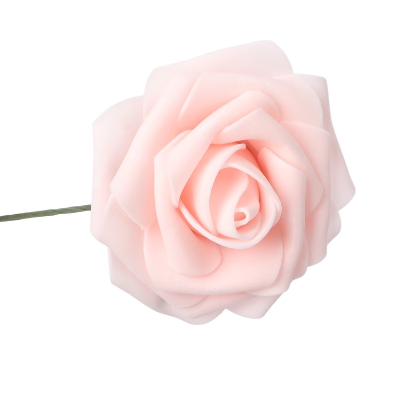 25pcs Artificial Roses Light Pink Fake Bulks Box for DIY