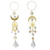 KEINIA Suncatchers Hanging Crystals for Windows, Sun,Moon and Star Hanging