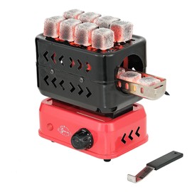 minkah 3D Coal Burner Charcoal Starter Hot Plate Electric Stove Coconut Starter Multipurpose Turbo Coal Burner 1200W High Power Cube Coil Burner Fire Starter Faster Heating